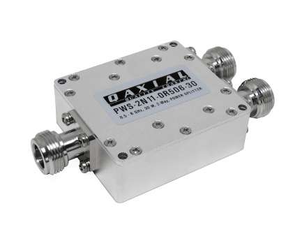 QAXIAL PWS-2N11-0R506-30 2-way coaxial power divider, 0.5 - 6 GHz, 30W